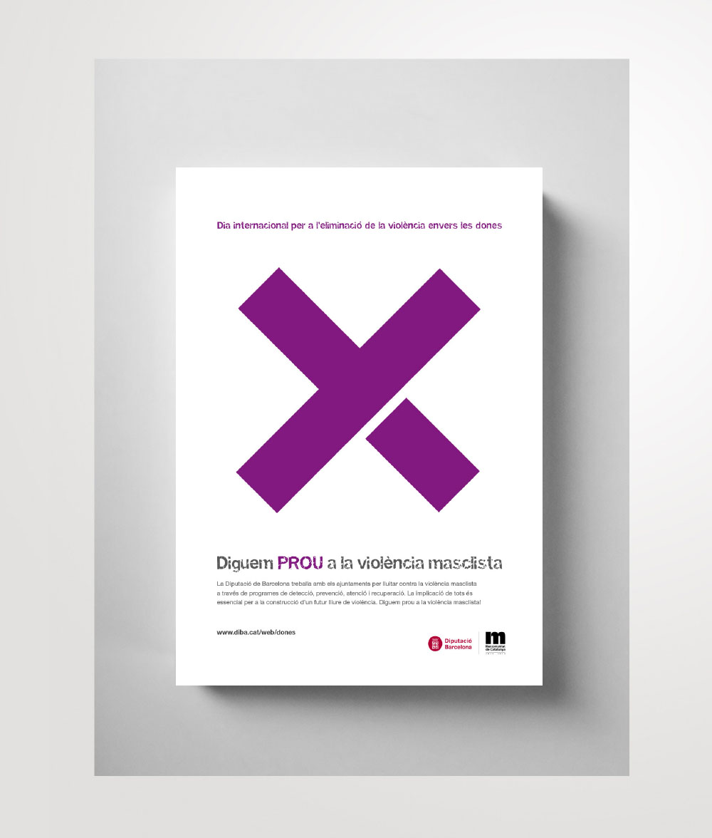 Diputació de Barcelona - Poster design. “Dia Internacional per a l’eliminació de la violència envers les dones” - Main images