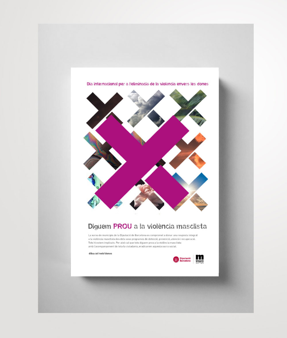Diputació de Barcelona - Poster design. “Dia Internacional per a l’eliminació de la violència envers les dones” - Main images